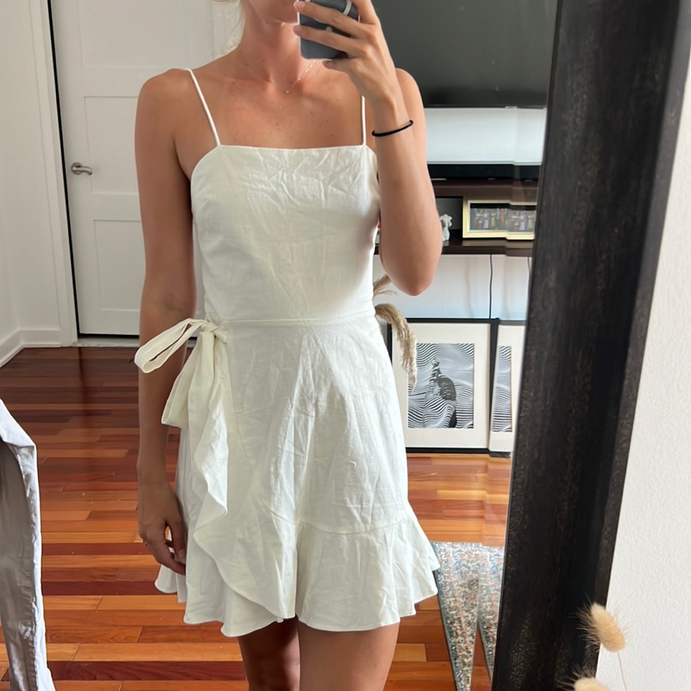 Express White Linen Dress